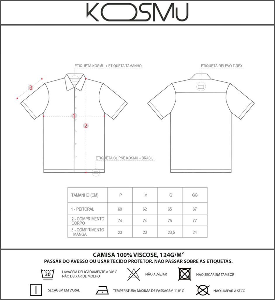 CAMISA B SICA VISCOSE CREME Kosmu camisa-b-sica-viscose-creme-kosmu